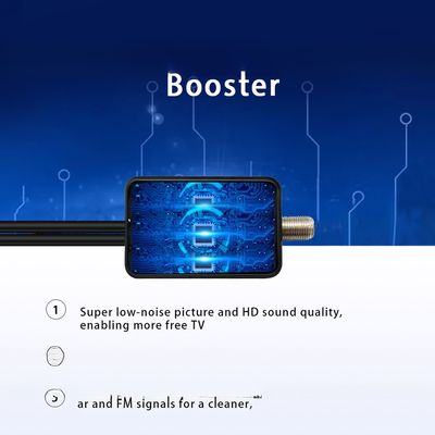 VHF/UHF170-240mhz Frequency Range Digital HDTV Signal Amplifier Booster for Cable TV Fox Antenna HD Channel 25DB Low Noise