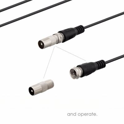 Indoor 1500-mile digital TV antenna DVB-T / DVB-T2 HDTV Signal Amplifier High Definition Black antenna