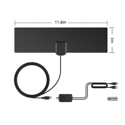 Indoor 1500-mile digital TV antenna DVB-T / DVB-T2 HDTV Signal Amplifier High Definition Black antenna