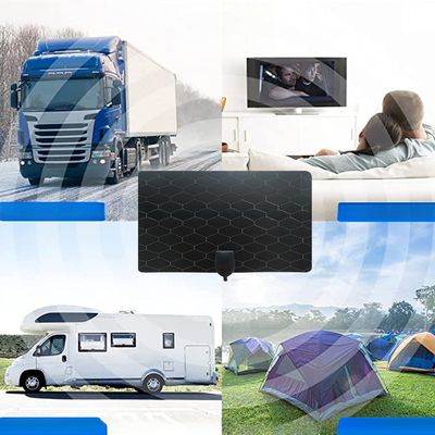 4K 1080P Indoor Digital TV Antenna with 28DBI Amplifier UHF VHF Thin Film Omni Antenna for 4G DVB HD TV Antena
