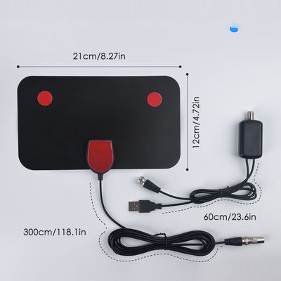Hot Sale 4K DVB-T DVB-T2 Indoor TV Antenna with High Gain Coaxial Connector UHF Reception and 3m Cable Direct from Factory