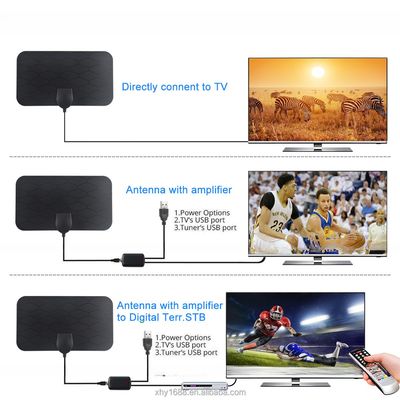 Hot Sale 4K DVB-T DVB-T2 Indoor TV Antenna with High Gain Coaxial Connector UHF Reception and 3m Cable Direct from Factory
