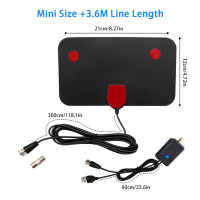 Amplified 3M Digital DVB-T DVB-T/M DVB-C Antenna for HDTV Flat &amp; Film-Encased Increases Reception for CCTV DTMB CMMB Channels