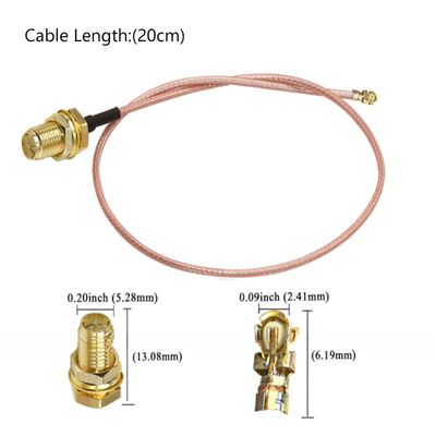 0.03KG Silver Plated Wire IPEX to SMA Male Head Coaxial Cable RG178 UFL IPX RP SMA Female 4pcs for Speed Data Transfer