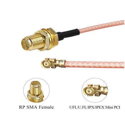 connection RF Extension RG178 Cable MHF IPEX UFL To SMA Adapter antenna extension wire with Insertion Loss ≤ 0.15dB/6GHz
