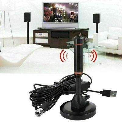 HD Indoor Amplified Digital TV Antenna 200 Miles Ultra HDTV with VHF / UHF Amplifier Quick Response Indoor Outdoor Antenna Set