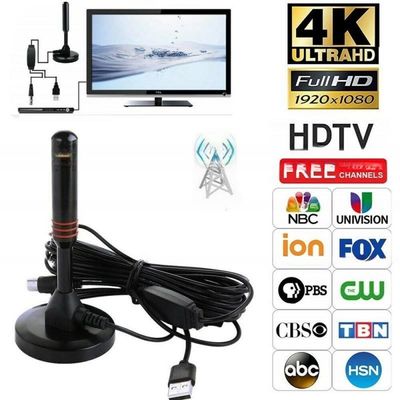 HD Indoor Amplified Digital TV Antenna 200 Miles Ultra HDTV with VHF / UHF Amplifier Quick Response Indoor Outdoor Antenna Set