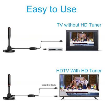 HD Indoor Amplified Digital TV Antenna 200 Miles Ultra HDTV with VHF / UHF Amplifier Quick Response Indoor Outdoor Antenna Set