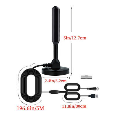 High Definition Digital DVB-T/DVB-T Antenna with 25DBI Freeview Indoor USB Booster High Performance HDTV Amplifier