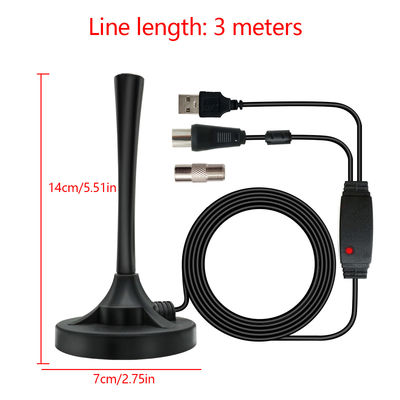Hot Mini HD Indoor Digital TV Antenna DTMB Suction Cup with 5m Cable ATSC DVB-T2 HDTV Antenna Mini HD Antenna