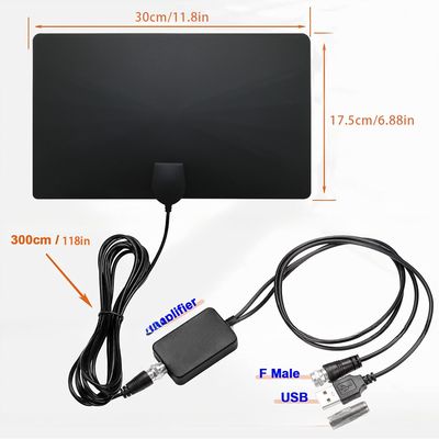 TV Antenna Amplified HD Indoor Digital HDTV Antenna 50+Miles Range Antenna Support 4K 1080p 13.2ft Coaxial Cable