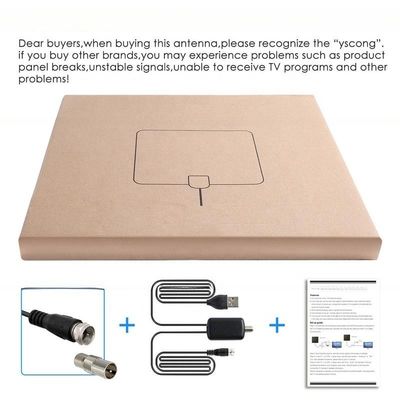 Indoor Digital TV Antenna with 4K 1080p Signal Booster 50-80 Mile Range Targeted for TV signal Receiver