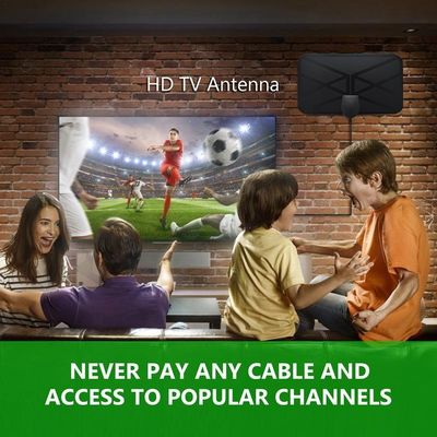 Indoor Digital TV Antenna with 4K 1080p Signal Booster 50-80 Mile Range Targeted for TV signal Receiver