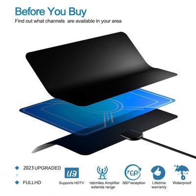 250mm*22mm*0.6mm Indoor Hdtv Digital Tv Antenna Professional Long Range Digit Tv Antena