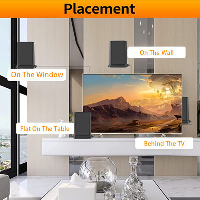 TV Antenna Amplified HD Digital TV Antenna Indoor Outdoor 300+ Miles Long Range with Amplifier Signal Booster Support 4K 1080p