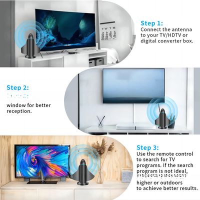 28dbi UHF VHF digital active hdtv dvb t2 ISDB ATSC with amplifier tv antenna