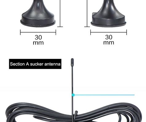 Black High Gain Barrel Antenna for Digital HDTV Omni Signal Amplifier Waterproof Outdoor TV Antenna
