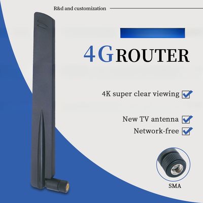 433 MHz 2.4G 5.8G 2.0 VSWR Omnidirectional Whip Rubber Wifi Antenna for External Communication Frequency Range 0-6000mhz