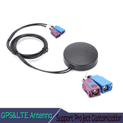 GPS/Beidou+GSM/3G/4G combination antenna for vehicle navigation FAKRA SMB long straight female C/D external circular antenna