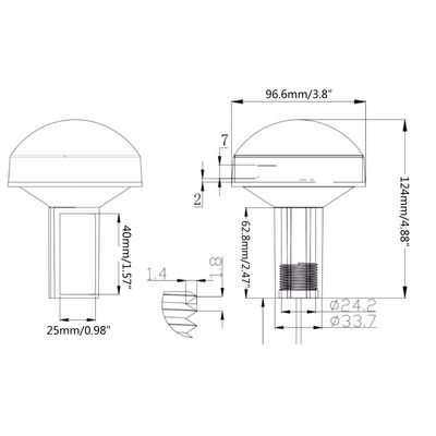GPS Beidou dual-mode mushroom head antenna  positioning marine waterproof marine timing antenna