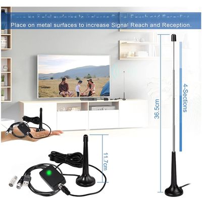 Free View Active Antena Telescopic tv digital De Antes Para Interior Tv Antenna Indoor Antenna Tv Digital With Amplifier Signal