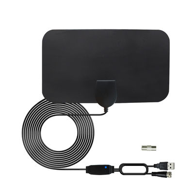 4K Digital TV Antenna 50 Miles Booster DVB-T Aerial HD Flat Indoor Active 25DBi High Gain VHF UHF  For TV signal receiver