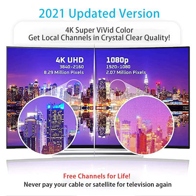 Amplified 50miles HD TV Antenna VHF174-230/UHF470-862 Frequency Range 25dbi Gain Digital Indoor with Amplifier and Plug