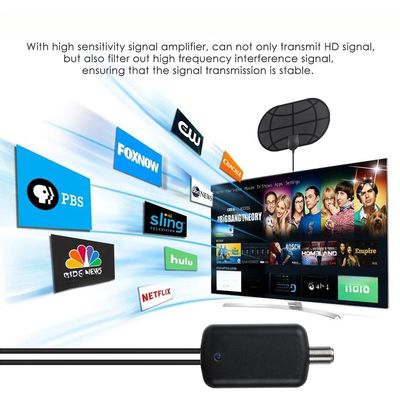 Free Channel Uhf Vhf  Active DVB-T Signal Amplifier  HDTV Wireless Indoor  DTMB Tv Antenna