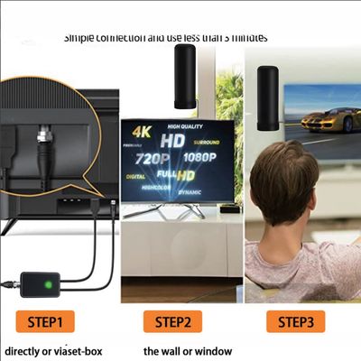 Long-Range Outdoor External DTMB Ground HDTV Barrel Antenna for TV Reception in Remote Areas