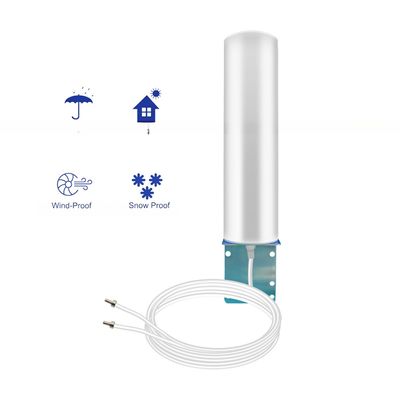 Barrel 2.4GHz 5.8GHz Dual Band 14dBi High Gain Outdoor 5GHz WiFi Antenna with  CRC9 Extension Cable