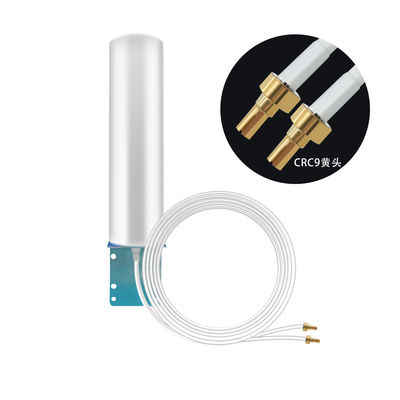 Barrel 2.4GHz 5.8GHz Dual Band 14dBi High Gain Outdoor 5GHz WiFi Antenna with  CRC9 Extension Cable