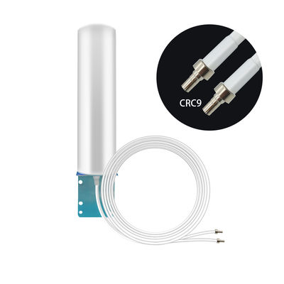 Barrel 2.4GHz 5.8GHz Dual Band 14dBi High Gain Outdoor 5GHz WiFi Antenna with  CRC9 Extension Cable