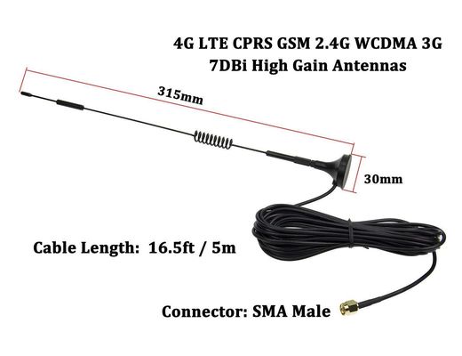 High Gain Antenna For Communication Magnetic Base SMA Connector  with RG174 Extension Cable