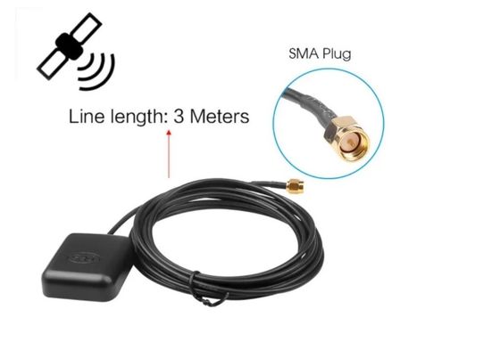 Acceptable customized OEM External Car 1575.42MHz GPS tracker Antenna With 3 Meters cable SMA-Male connector