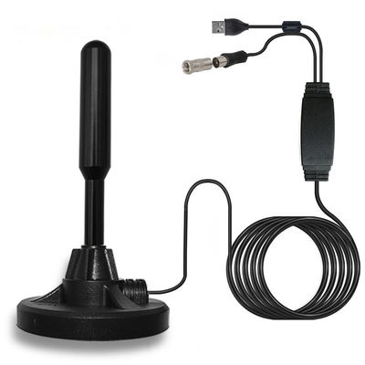 Gain 20-28dB Portable Hdtv Wireless HD Indoor Magnetic Tv Antenna for Black 360 Degree Active DVB-T Signal Amplifier