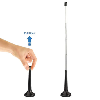 170-860MHz Frequency Range Indoor Retractable Pull Rod FM Radio UHF VHF Digital TV Magnetic Antenna