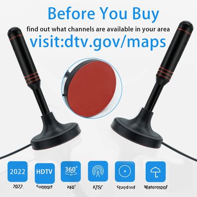 Smart TV Amplified HDTV Indoor Digital Antenna with 350 Mile Range Support for 4K 1080P Fire TV Stick
