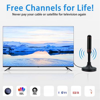 Smart TV Amplified HDTV Indoor Digital Antenna with 350 Mile Range Support for 4K 1080P Fire TV Stick