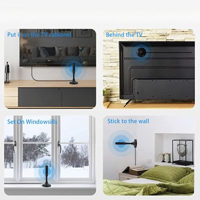Smart TV Amplified HDTV Indoor Digital Antenna with 350 Mile Range Support for 4K 1080P Fire TV Stick