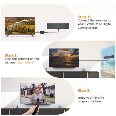 Digital Portable HDTV 1080P TV Antenna Indoor Flat Portable TV antenna sticker