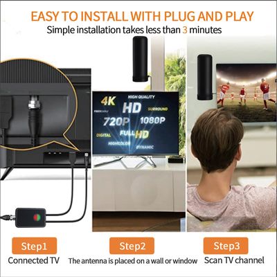 High Gain Outdoor TV Antenna  Barrel Antena Digital Amplified HDTV Antenna  with Booster
