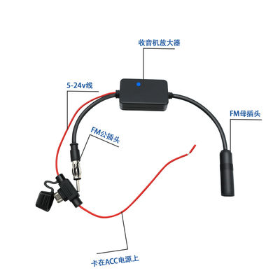 Universal 12V Car Radio FM AM Antenna Signal Amplifier Booster ANT-208 Universal and practical FM signal amplifier