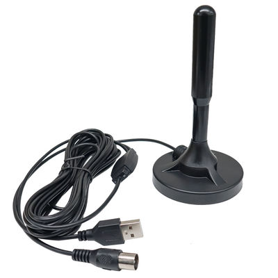 Customized Connector UHF VHF Digital Active HDTV DVB T2 ISDB ATSC TV Antenna with Amplifier and 75 Ω Input Impedance