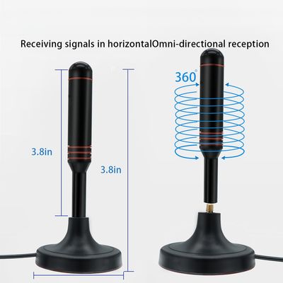 High Gain 2.4G 5.8G Antennas with SMA Male 2m RG174 Cable for HDTV Use