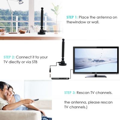 High gain  TV antenna DVB T2 supports  4K 1080p amplification HD indoor digital TV antenna