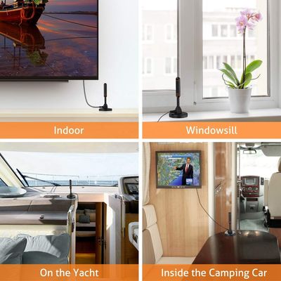 Factory direct sales high gain 25db magnetic  DVB-T2 omnidirectional HDTV digital indoor  tv  antenna