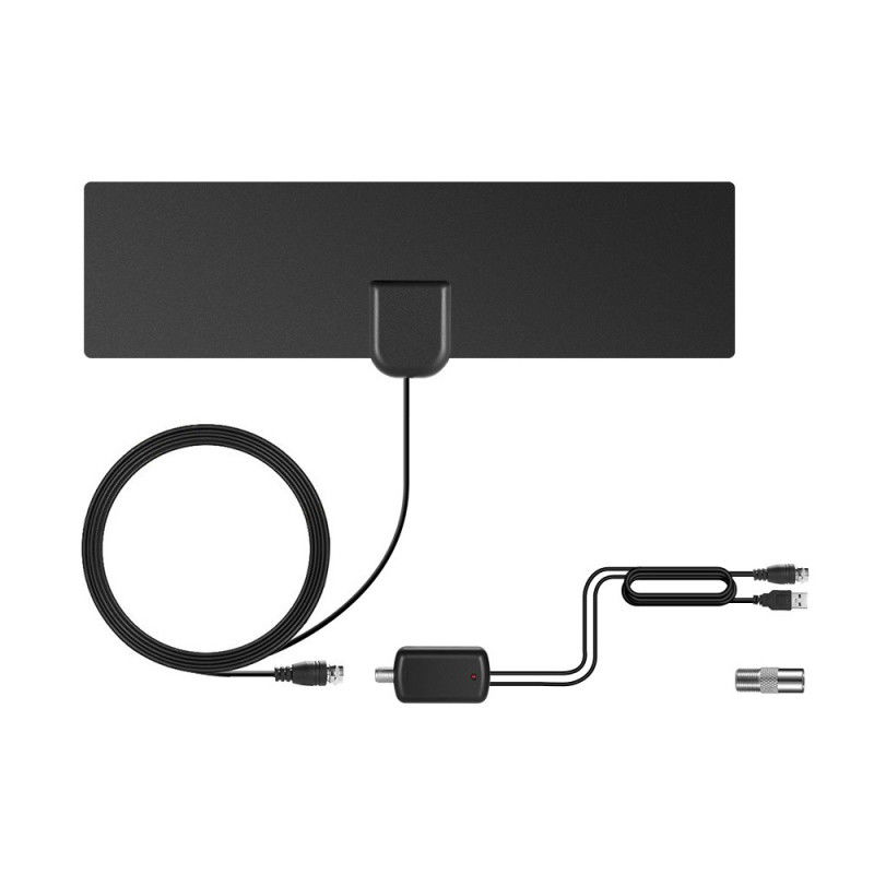 Indoor 1500-mile digital TV antenna DVB-T / DVB-T2 HDTV Signal Amplifier High Definition Black antenna