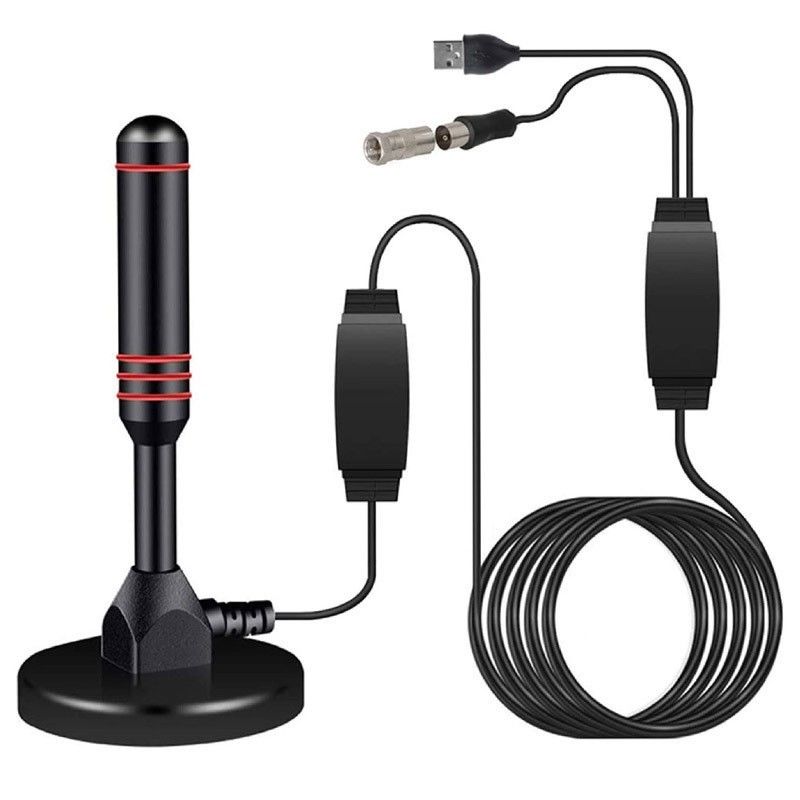 HD Indoor Amplified Digital TV Antenna 200 Miles Ultra HDTV with VHF / UHF Amplifier Quick Response Indoor Outdoor Antenna Set