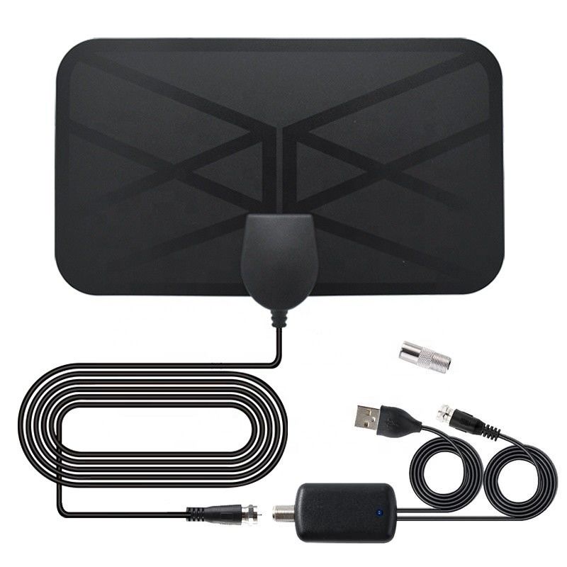 Indoor Digital TV Antenna with 4K 1080p Signal Booster 50-80 Mile Range Targeted for TV signal Receiver