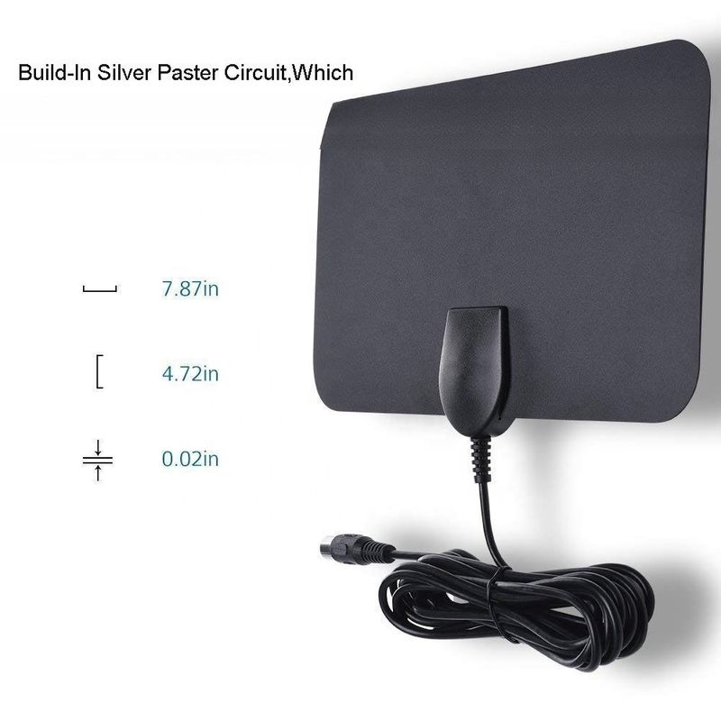 50 Miles Range Amplified HD Digital Indoor Booster Amplifier Signal TV Antenna For Smart TV